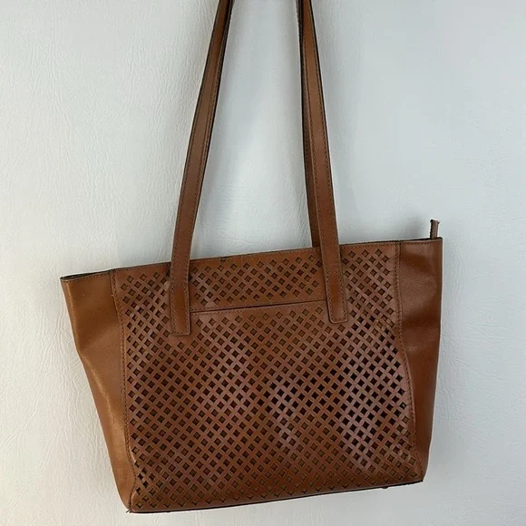 Patricia Nash Lattice Leather Shoulder Tote bag - Picture 2 of 9